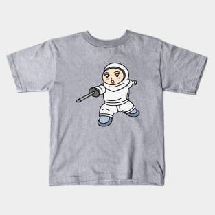 Cartoon kid fencing Kids T-Shirt